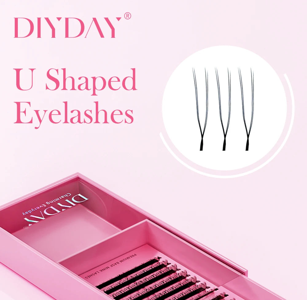 DIYDAY U Shaped YY Lashes Ultra Soft Natural Look - Smarsty