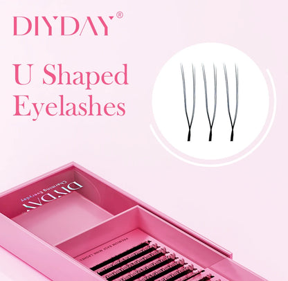 DIYDAY U Shaped YY Lashes Ultra Soft Natural Look - Smarsty