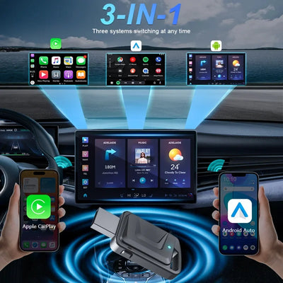 Wireless CarPlay Android Auto Adapter For OEM Car Stereo - Smarsty