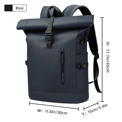 HK Expandable Travel Backpack Men Large Capacity Waterproof 15.6” Laptop Bag Hiking Rucksack Cycling Daypack Bag with USB Port - Smarsty