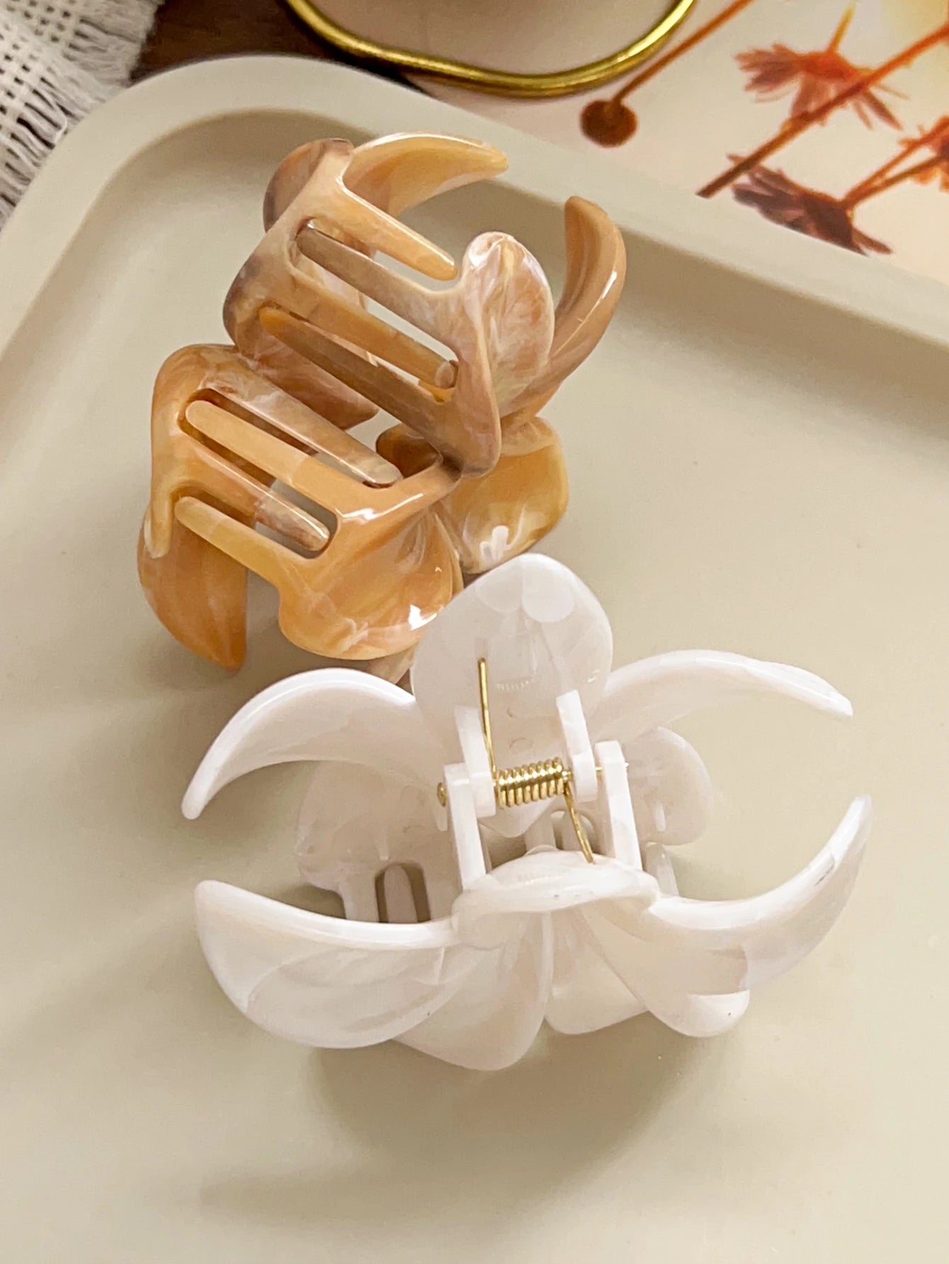 Hawaiian Flower Hair Claw Clips For Thin Hair Lightweight - Smarsty