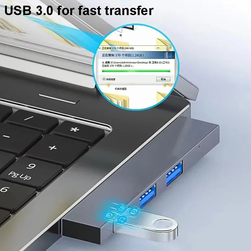 Compact USB C Hub HighSpeed USB 3.0 OTG PerformanceAdapter