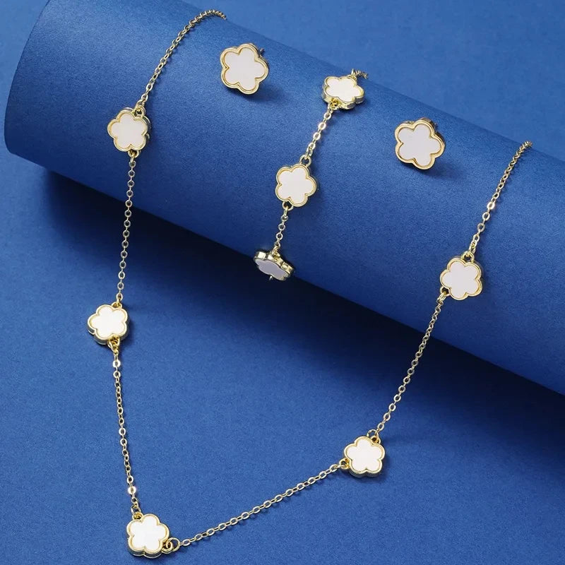 Lucky Five-Petal Flower Jewelry Set for Women - Smarsty