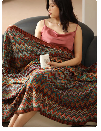 Boho Aztec Throw Blanket for Stylish Home Decor - Smarsty