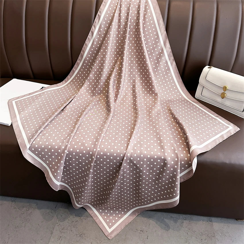 Silk Square Hair Scarf Sunscreen Beach Wrap - Smarsty