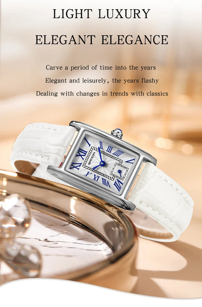 SANDA 1116 Women's Luxury Quartz Watch with Leather Strap - Smarsty