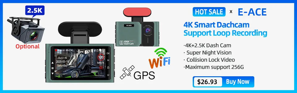 1080P Dash Cam With Night Vision Front And Rear Recording - Smarsty