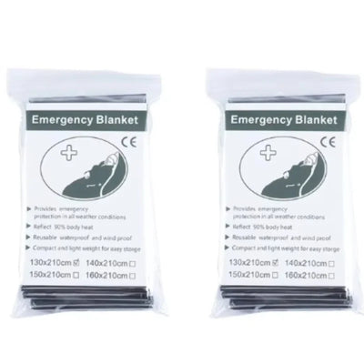 Survival Emergency Mylar Thermal Blanket Foil Space Blanket for NASA Body Warmer Outdoor First Aid Camping Gear Hiking Travel by Smarsty