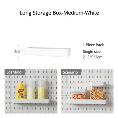 New DIY Pegboard Accessories Hanging Shelf Storage Hooks Wall Organizer No Punching Crafts Organization For Garage Kitchen Room by Smarsty