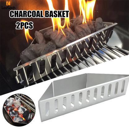 Leeseph Stainless Steel Charcoal Basket for BBQ Grills - Smarsty