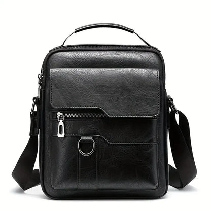 Men's PU Leather iPad Shoulder Bag Crossbody With Flap - Smarsty