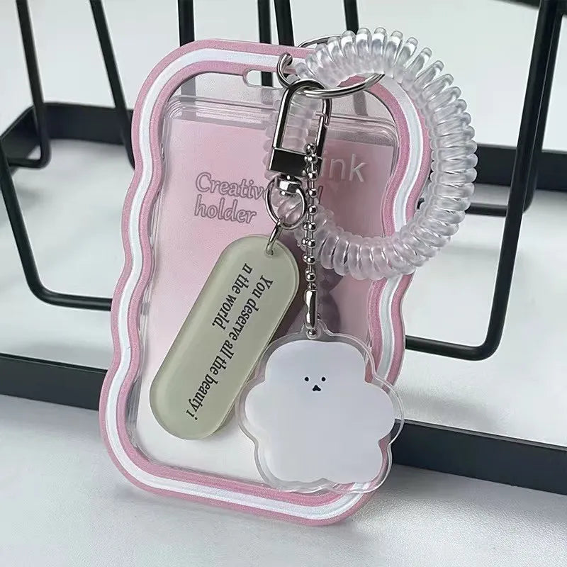 Korea Style Plastic 3inch Card Holder Idol Photo Protective Case Photocard Holder Kawaii Unisex Campus Card Cover