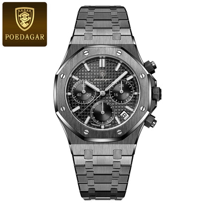 Luxury Men's Chronograph Watch with Waterproof Feature - Smarsty