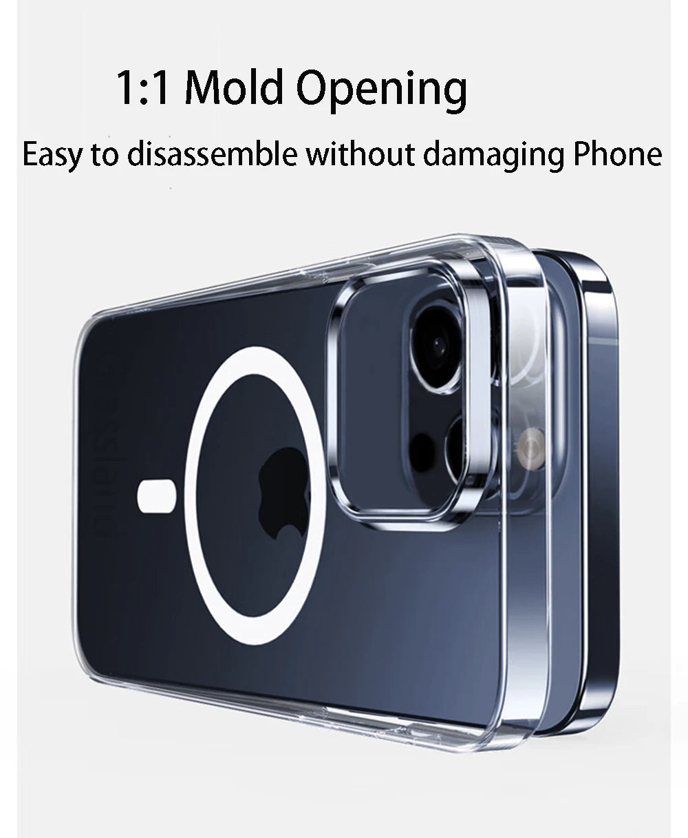 MagSafe Wireless Charge Case For iPhone Clear Back - Smarsty