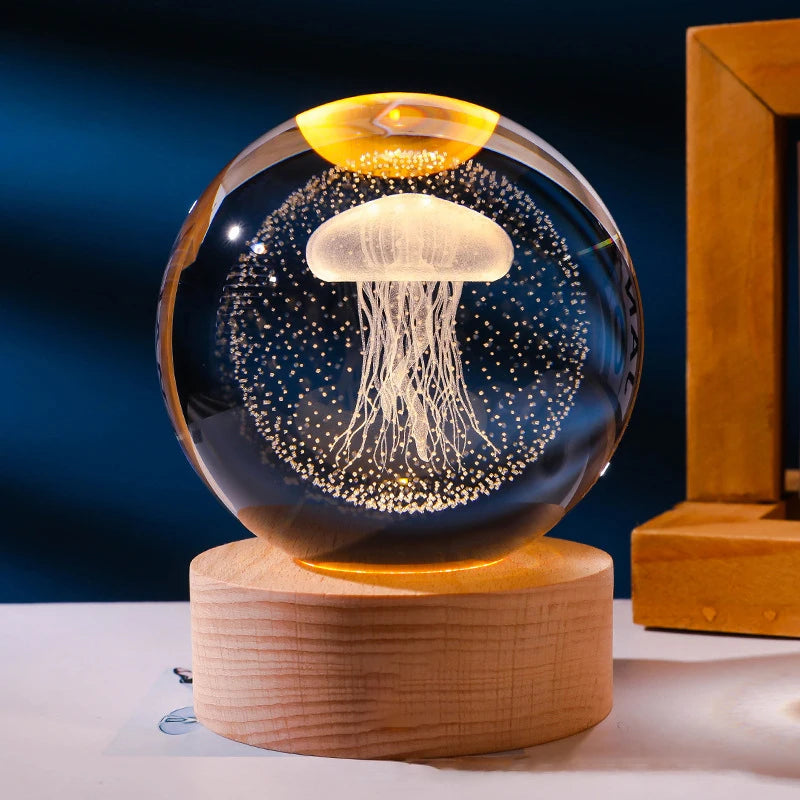 3D Crystal Galaxy Night Light for Home Decor - Smarsty
