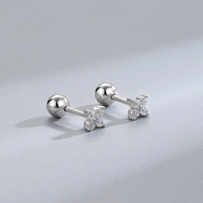 Hypoallergenic Heart Stud Earrings Screw Back For Women - Smarsty