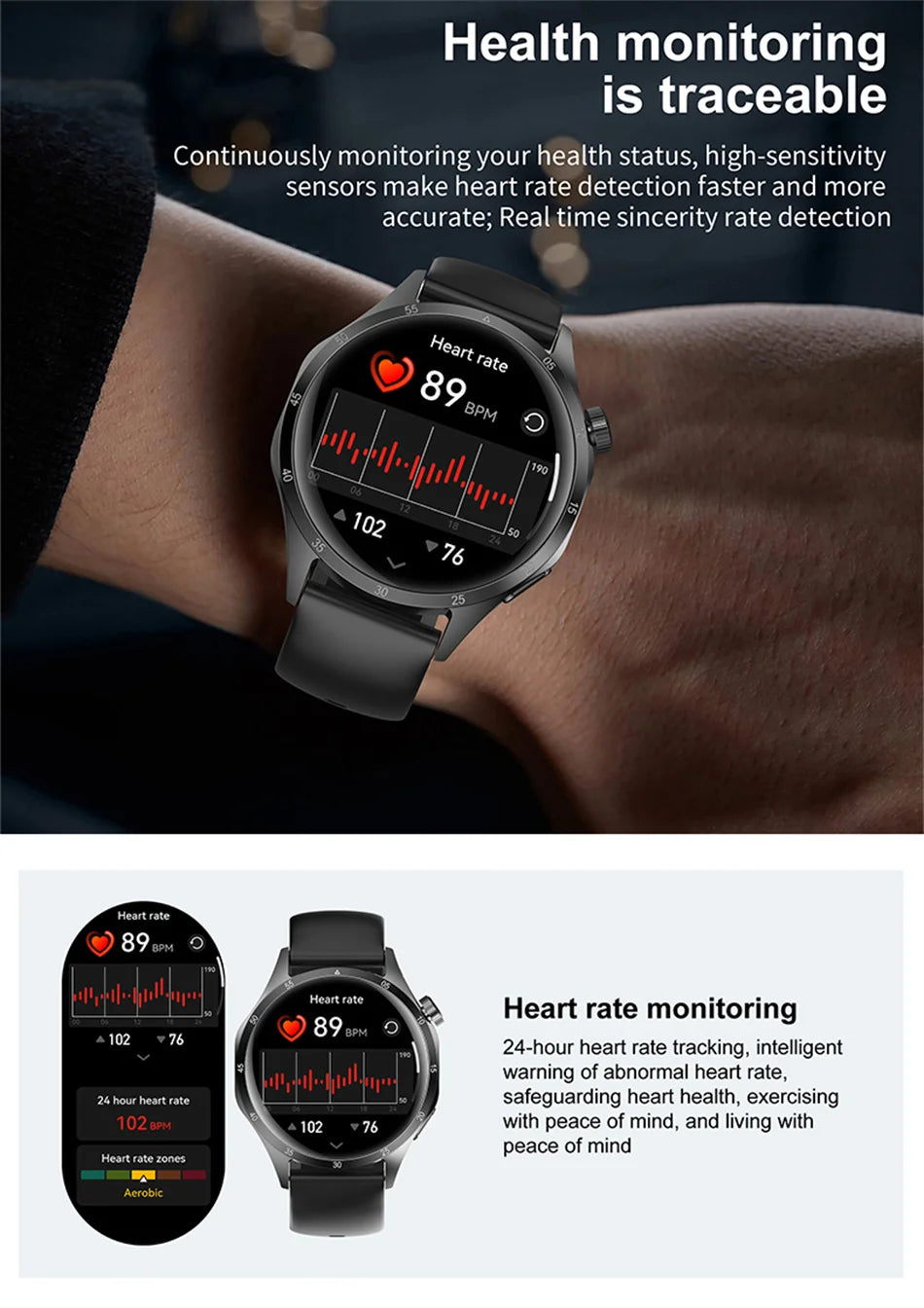 GT5 Pro GPS Smartwatch with AMOLED Screen and Heart Rate Monitoring - Smarsty