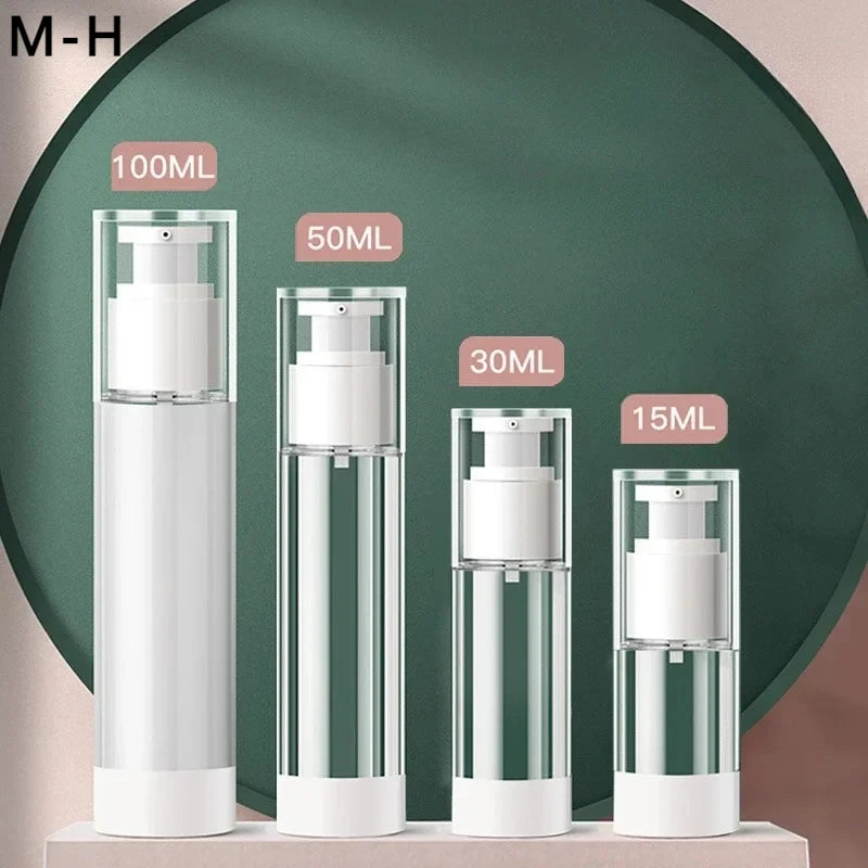 Clear Airless Cosmetic Cream Pump Bottle Travel Size Dispenser - Smarsty