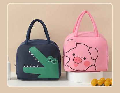 Cartoon Animals Kids Insulated Lunch Bag with Free Shipping - Smarsty