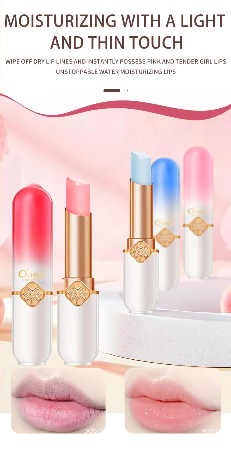 O'CHEAL Color Changing Lip Balm Moisturizing Peach Formula - Smarsty