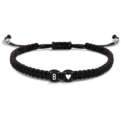 Handmade Adjustable Heart Initial Bracelets for Friendship - Smarsty