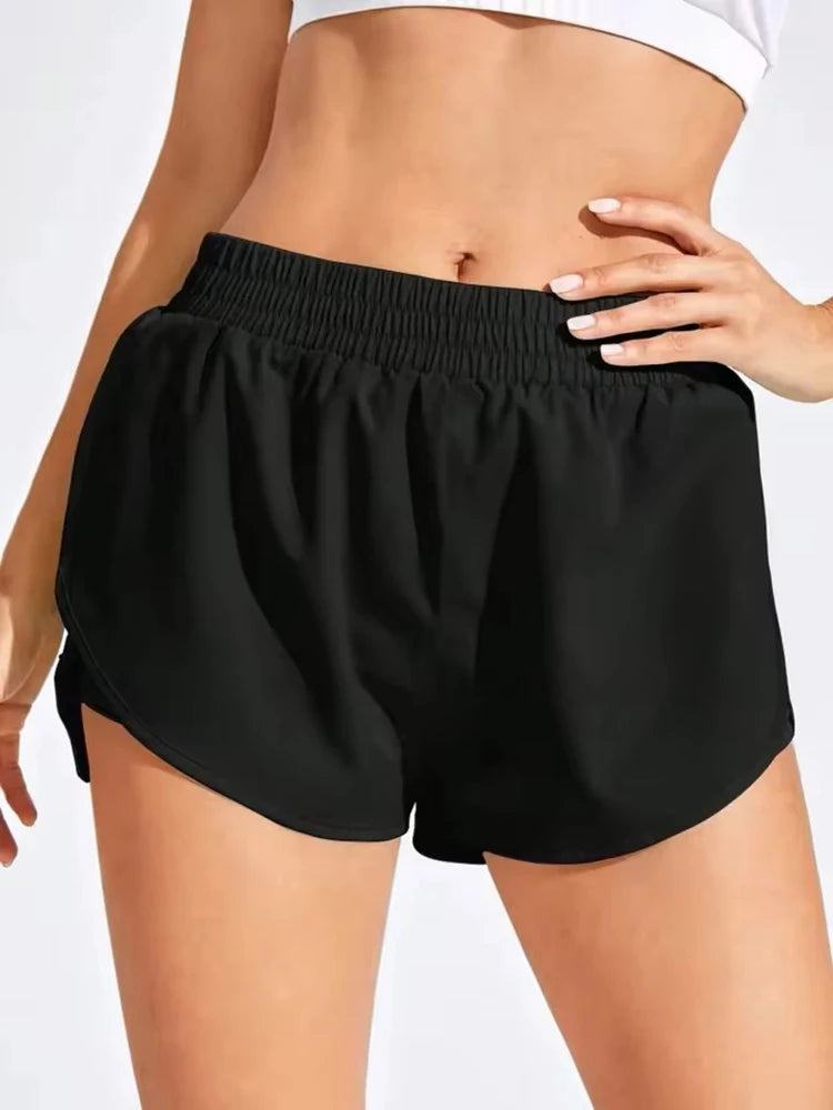 Yoga Shorts Women Fitness Elastic Running Workout Short Leggings For Ladies Gym Sport Shorts Fitness Sportwear - Smarsty