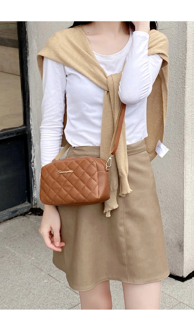 2024 Tassel Small Messenger Bag For Women Trend Lingge Embroidery Camera Female Shoulder Bag Fashion Chain Ladies Crossbody Bags - Smarsty