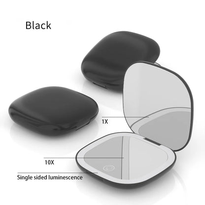 Compact Foldable LED Makeup Mirror With 5x/10x Magnification - Smarsty