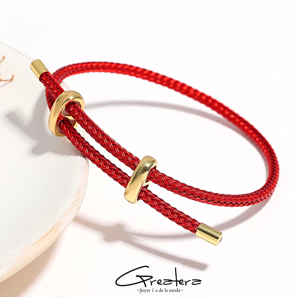 Trendy Adjustable Red Thread Bracelet for Unisex Fashion - Smarsty
