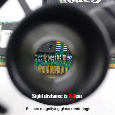 Telescopic Jeweler Magnifier 8X/15X/23X Loupes 2 LED Light Lens Magnifying Glasses for precision work Eyewear Reading Watchmaker