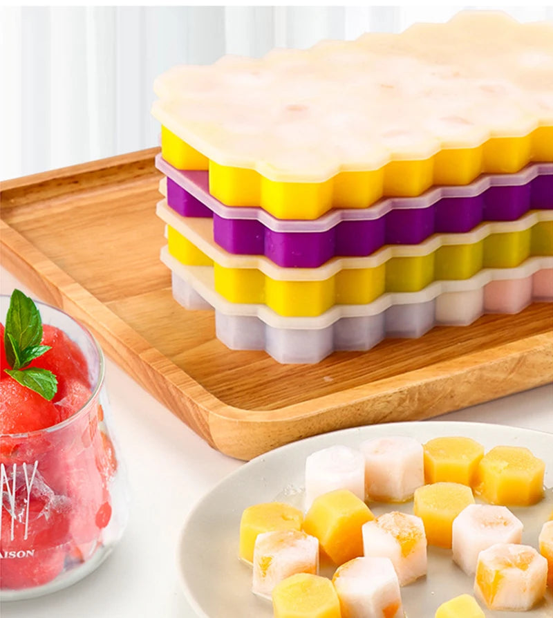 4/6/8/15 Grid Big Ice Tray Mold Giant Jumbo Large Food Grade Silicone Ice Cube Square Tray Mold DIY Ice Maker Ice Cube Tray - Smarsty