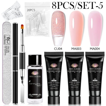 Nail Extension Gel Polish Set for Stunning Manicures - Smarsty