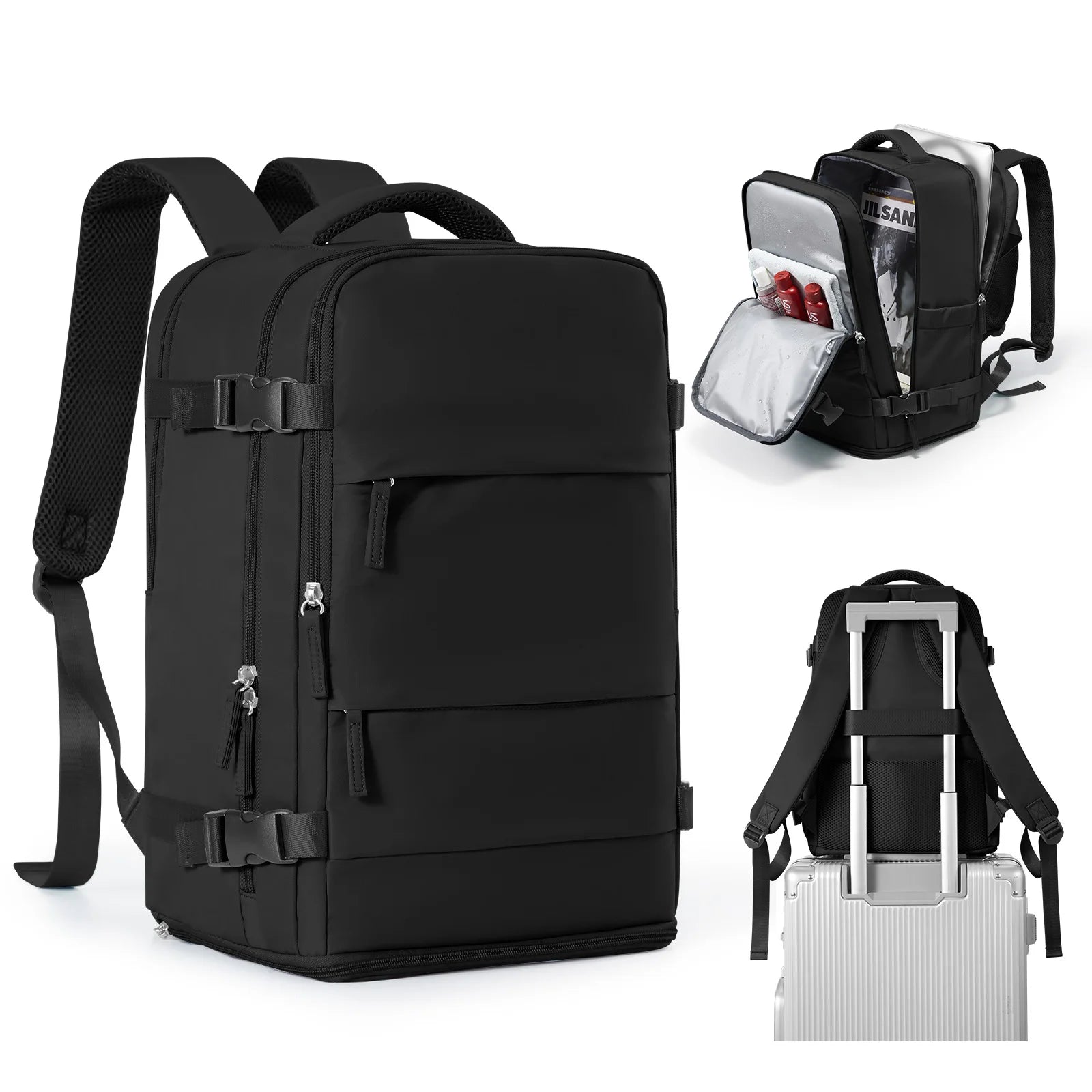 Women Men Hand Luggage Backpack Business College Laptop Travel Backpack Waterproof Carry on mochila viaje cabina avion 40x20x25 - Smarsty