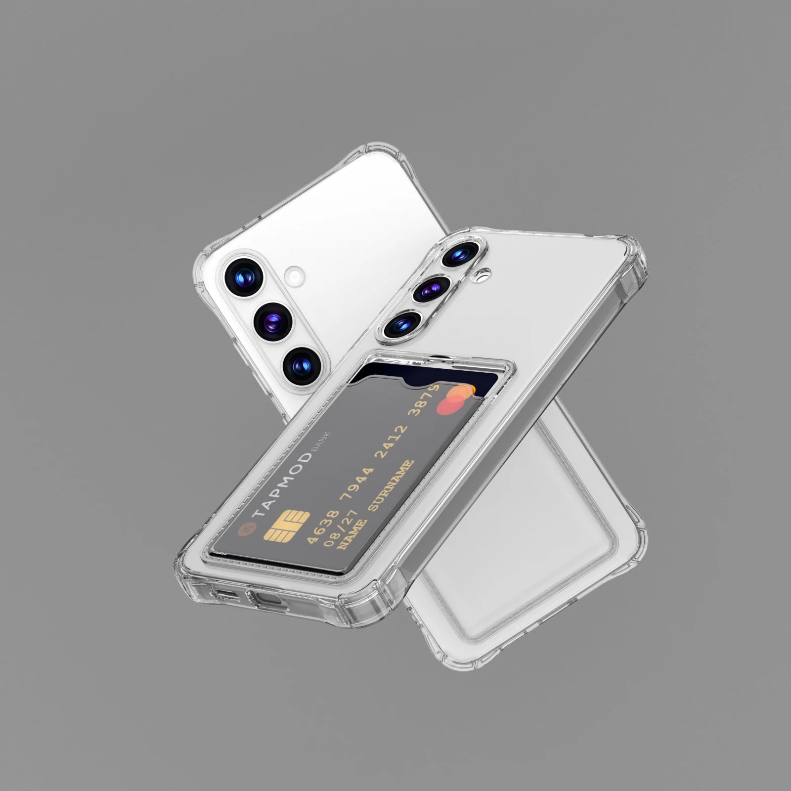 Transparent Card Slot Silicone Case For Galaxy Phones - Smarsty