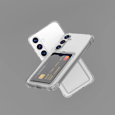 Transparent Card Slot Silicone Case For Galaxy Phones - Smarsty