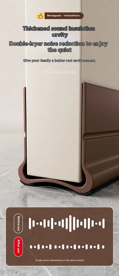 Flexible Door Bottom Sealing Strip Door Gap Soundproofing Wind and Dust Proof Weather Strip Under Door Draft Stopper Tape - Smarsty