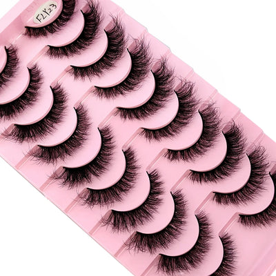 10 Pairs Handmade Faux Mink Eyelashes for Natural Look - Smarsty