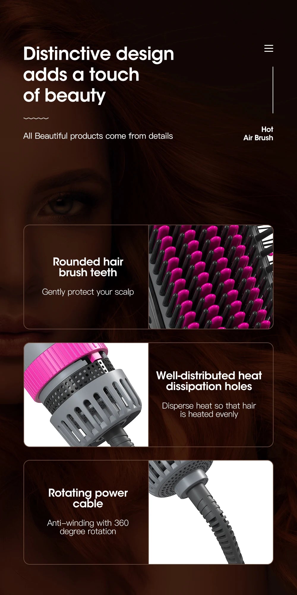 KinseiBeauty 5 In 1 Hot Air Comb Dryer - Smarsty