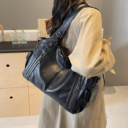 PU Leather Shoulder Bag With Soft Interior For Women - Smarsty