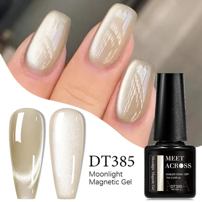 Magnetic Pink Silver Glitter Gel Nail Polish 7ml - Smarsty