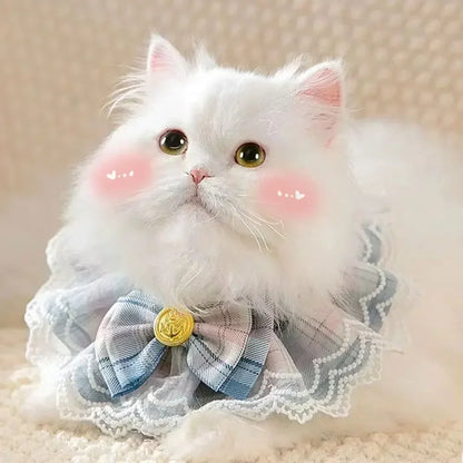 Pink Plaid Dog Bowtie Bib for Stylish Pets - Smarsty