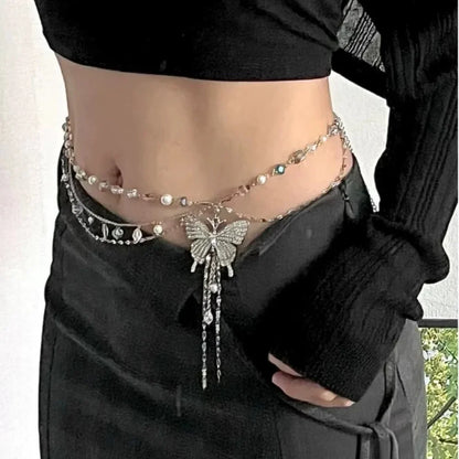 Bohemian Butterfly Tassel Waist Chain Adjustable Belt - Smarsty