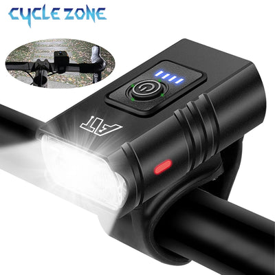 LED Bicycle Front Light Type-C Rechargeable Bicycle Headlight MTB Road Bike Headlamp Easy to Install Cycling Accessories - Smarsty