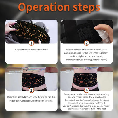 EMS Abdominal Muscle Trainer Belt for Body Slimming - Smarsty