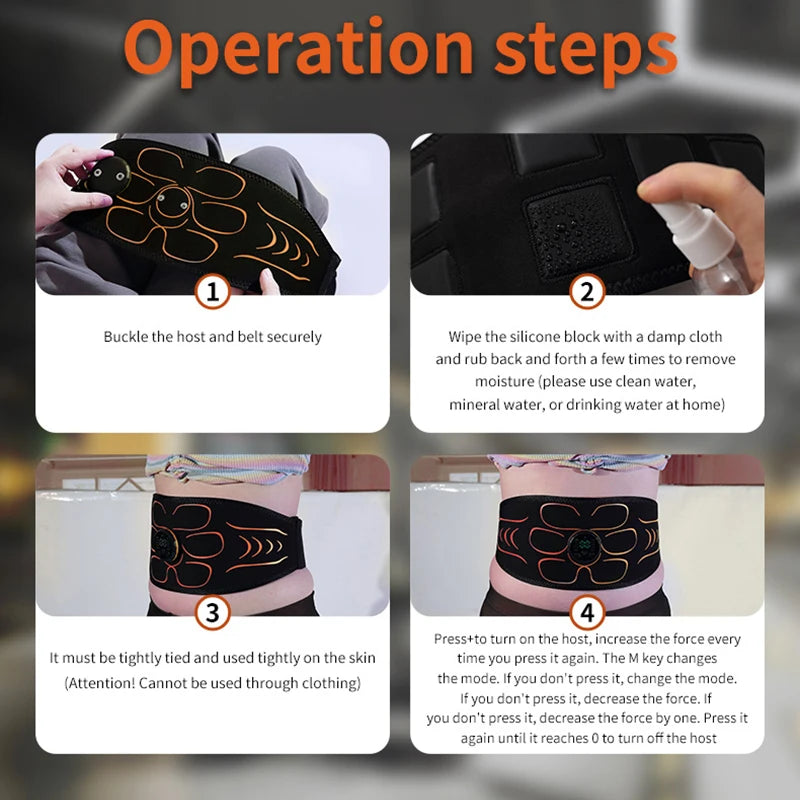 EMS Abdominal Muscle Trainer Belt for Body Slimming - Smarsty