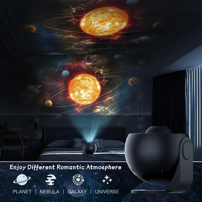 13 In 1 Galaxy Ultral Star Projector HD Image Area LED Night Light, 13 Film Discs,360° Rotate 1/2h Timer for Kids&Adults Bedroom