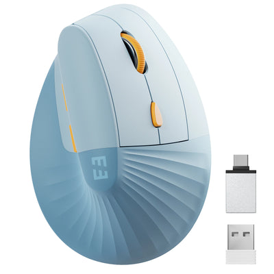 SEENDA Vertical Wireless Mouse Type C Rechargeable Ergonomic USB & Type C Mice for Laptop Laptop PC MacBook Windows Android - Smarsty