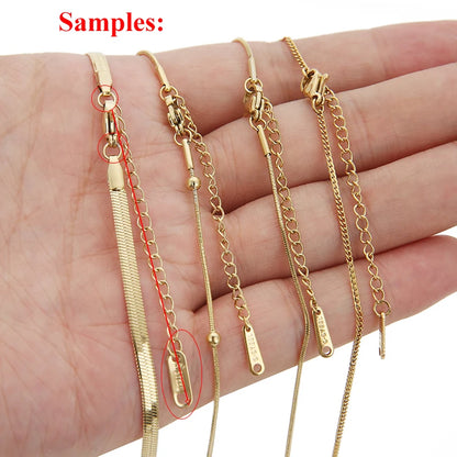 Stainless Steel Extension Chains Lobster Clasps Durable - Smarsty