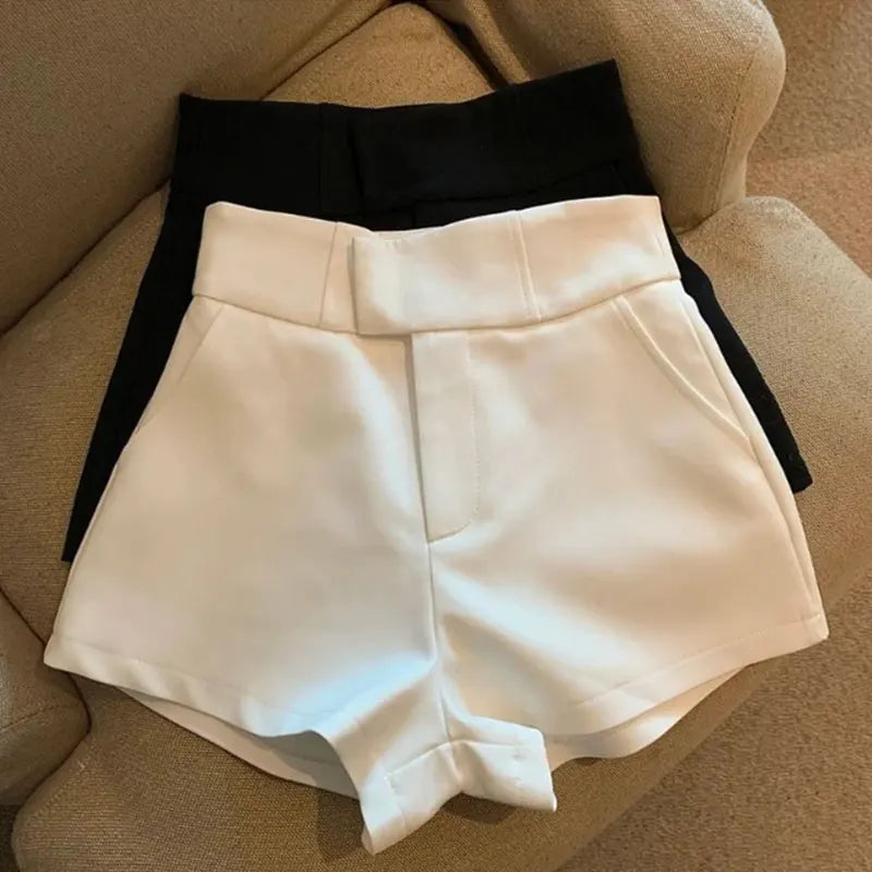 Women Shorts T2 Black Shorts Women Harajuku Elegance High Waisted Shorts A Line Slim Casual Hot Girl Straight Pants Sexy - Smarsty