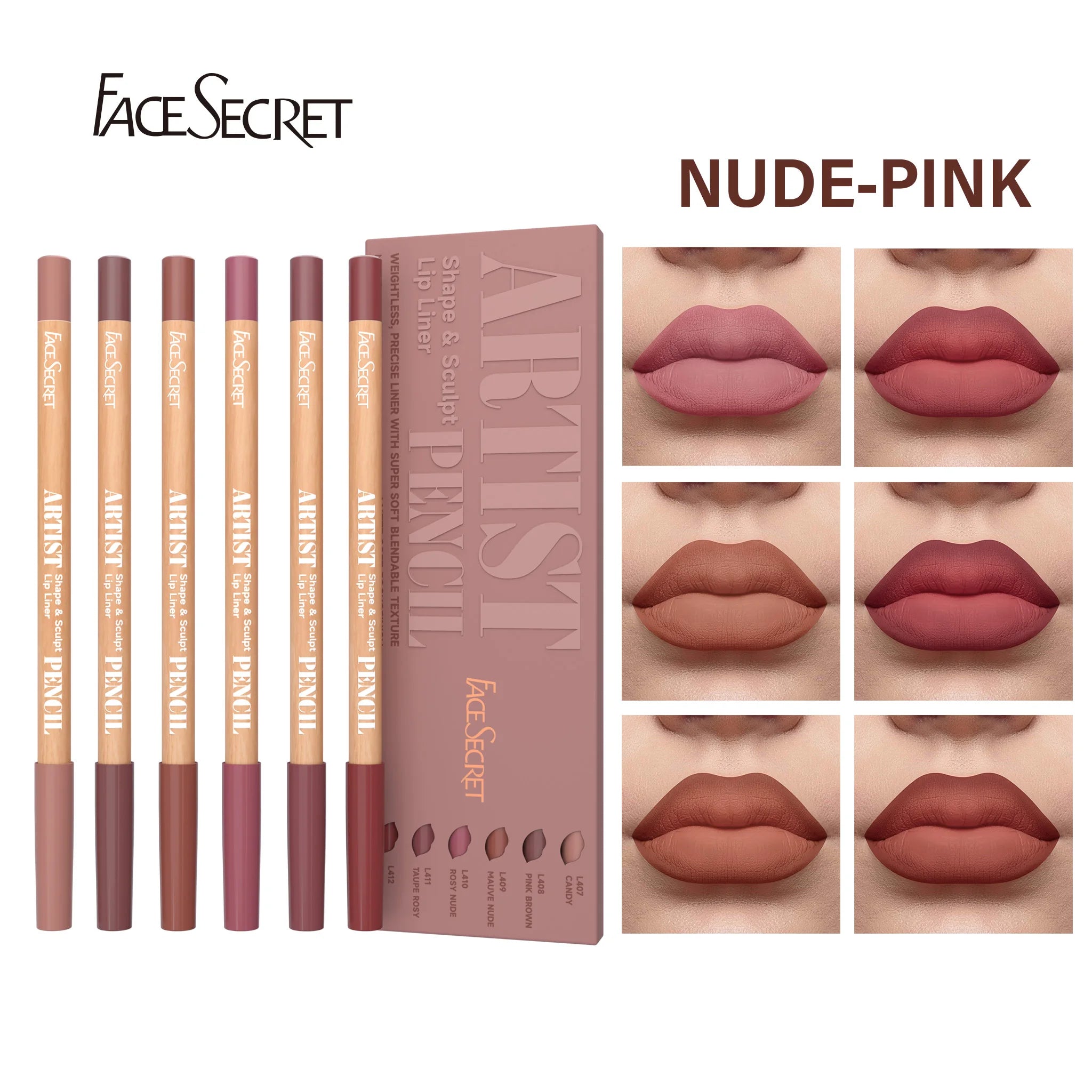 Weightless Matte Lip Liner Pencil Set for Long-lasting Precision - Smarsty